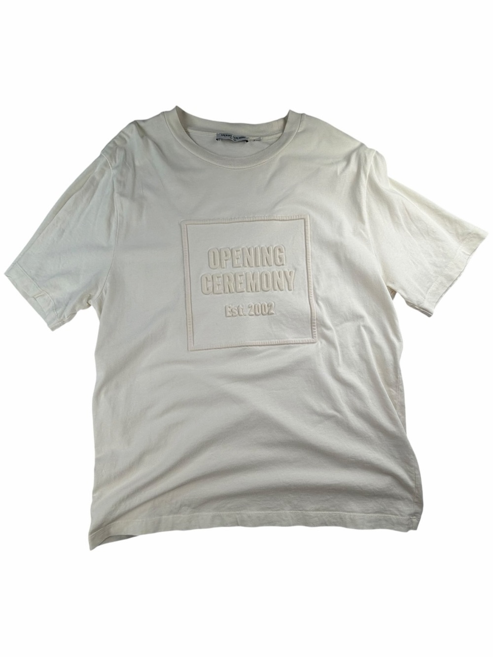 Opening Ceremony Men’s Embossed Box Logo T-Shirt In Size Medium